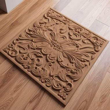 Patterns and decorations Bath mat 1 3d model